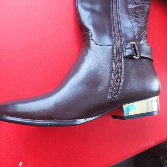Sergio Bari brown women's knee-high boots size 5 NWB - Picture 3 of 11